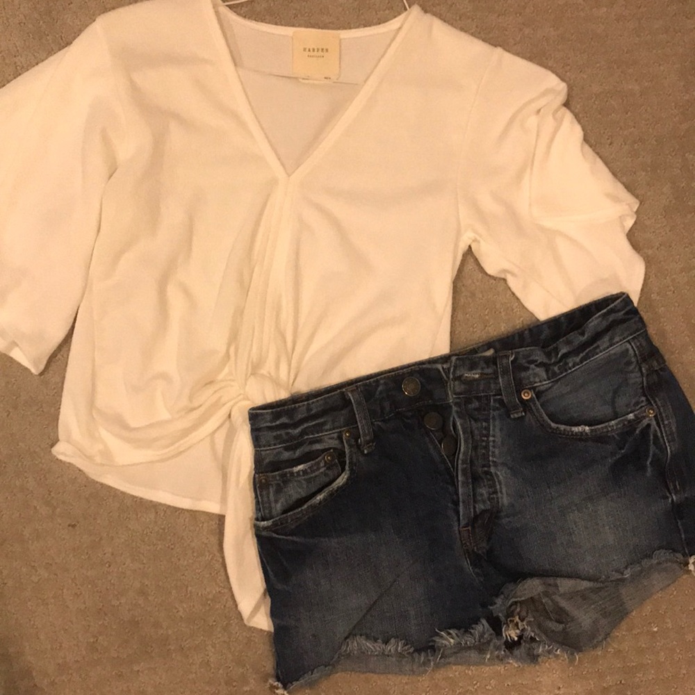 XXS Harper tie waist boho top